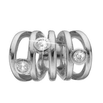 Christina Collect 925 sterling silver Secret Love several silver rings with white topaz in between, model 630-S74